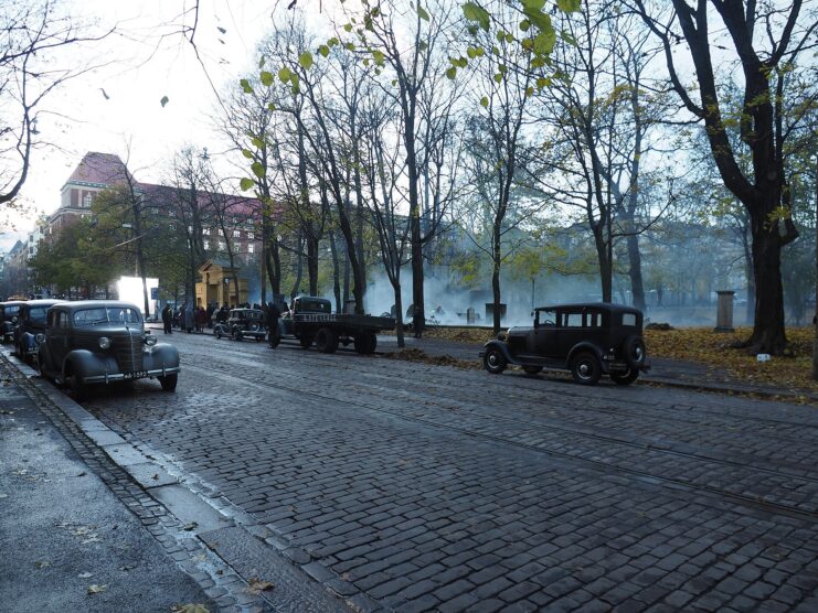 View of the set for 'Never Alone'