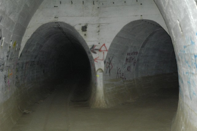 Entrances to two tunnels in the Ostwall Fortifications