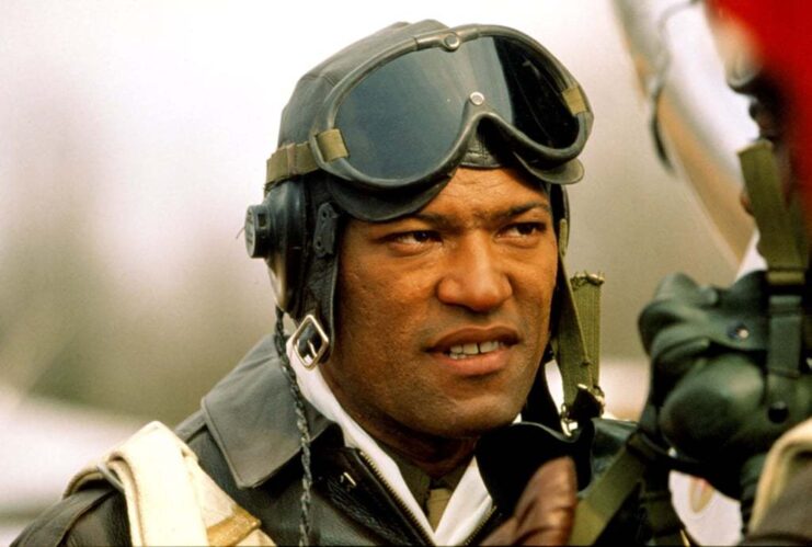 Laurence Fishburne as Capt. Hannibal "Iowa" Lee, Jr. in 'The Tuskegee Airmen'