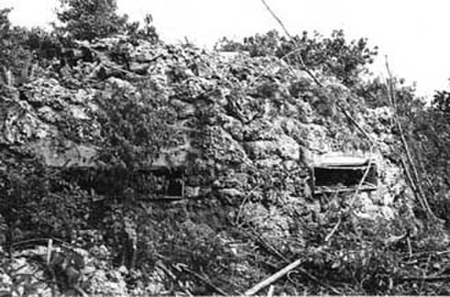 Exterior of a Japanese fortification on Peleliu