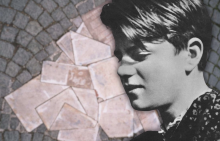 Monument dedicated to Hans and Sophie Scholl and the White Rose + Portrait of Sophie Scholl