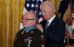 Joe Biden presenting the Medal of Honor to Kenneth J. David