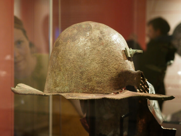 Hawkedon Helmet on display